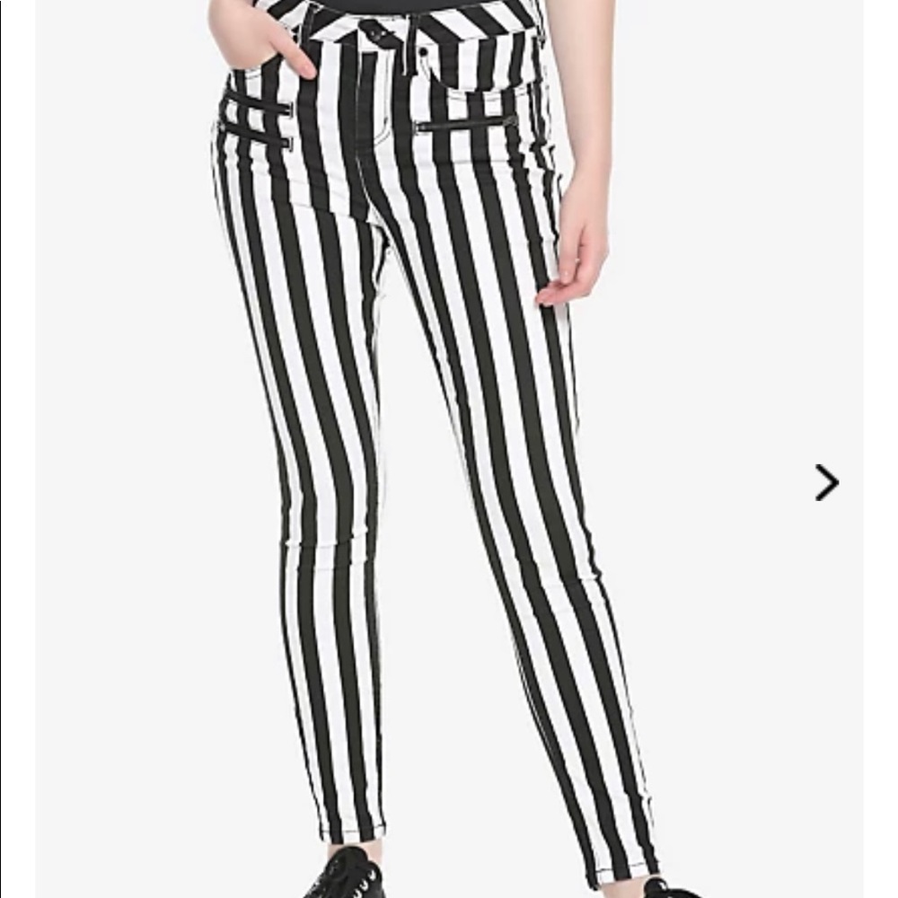 Hot Topic Striped Skinny Jeans